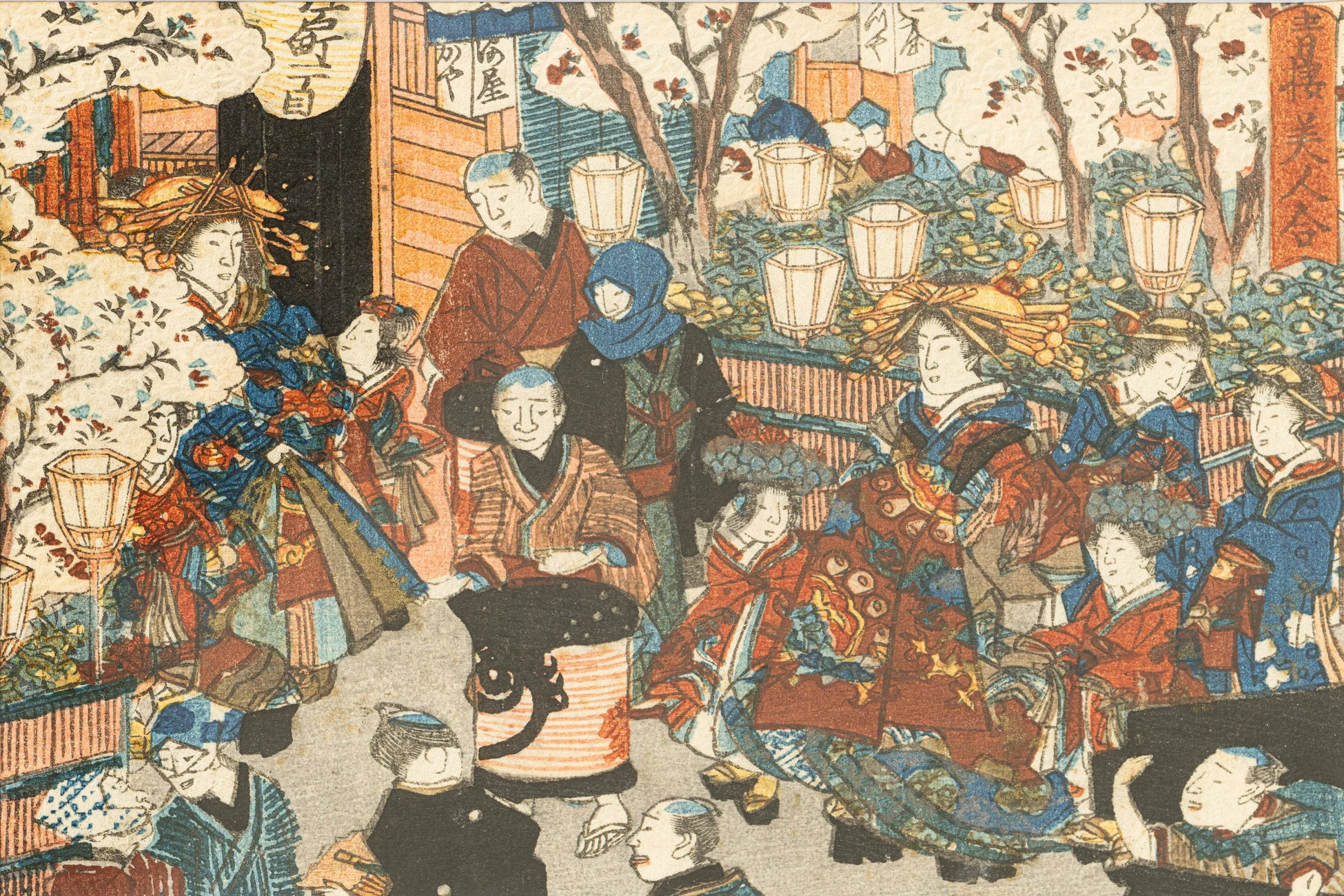 浮世絵「寄百屋 櫻美人合」