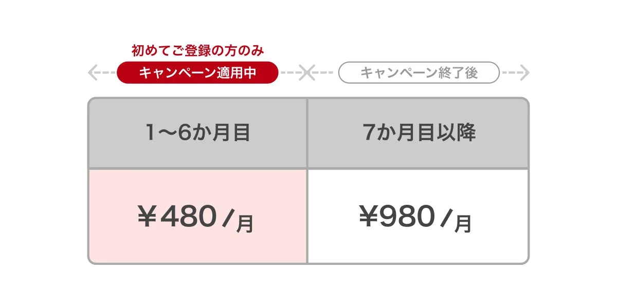 キャンペーン終了後料金