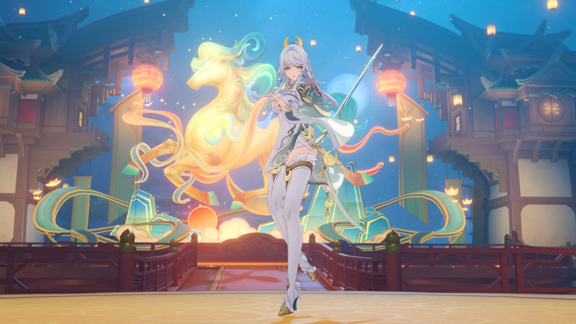 剣を持つ美しい女性キャラクター