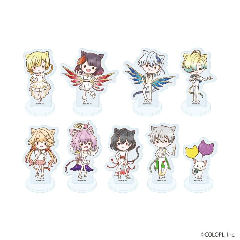 デフォルメ猫耳キャラクターのアクリルぷちスタンド