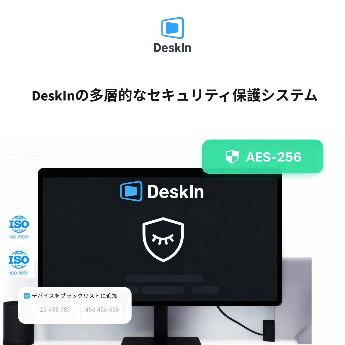 DeskInのセキュリティ保護システム