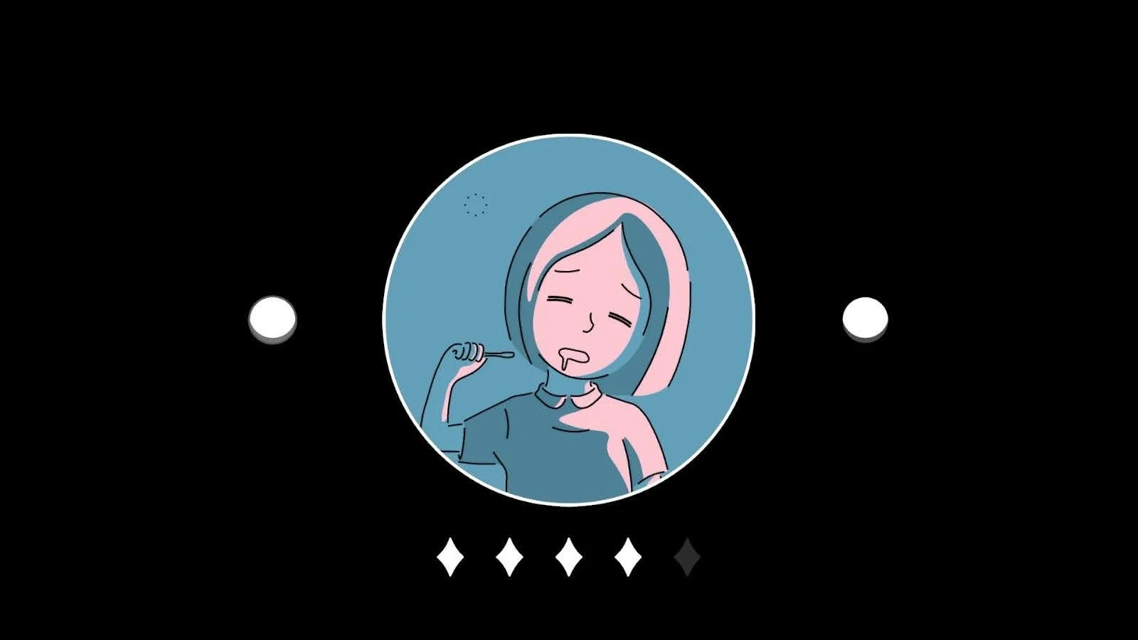 不快な表情の女性