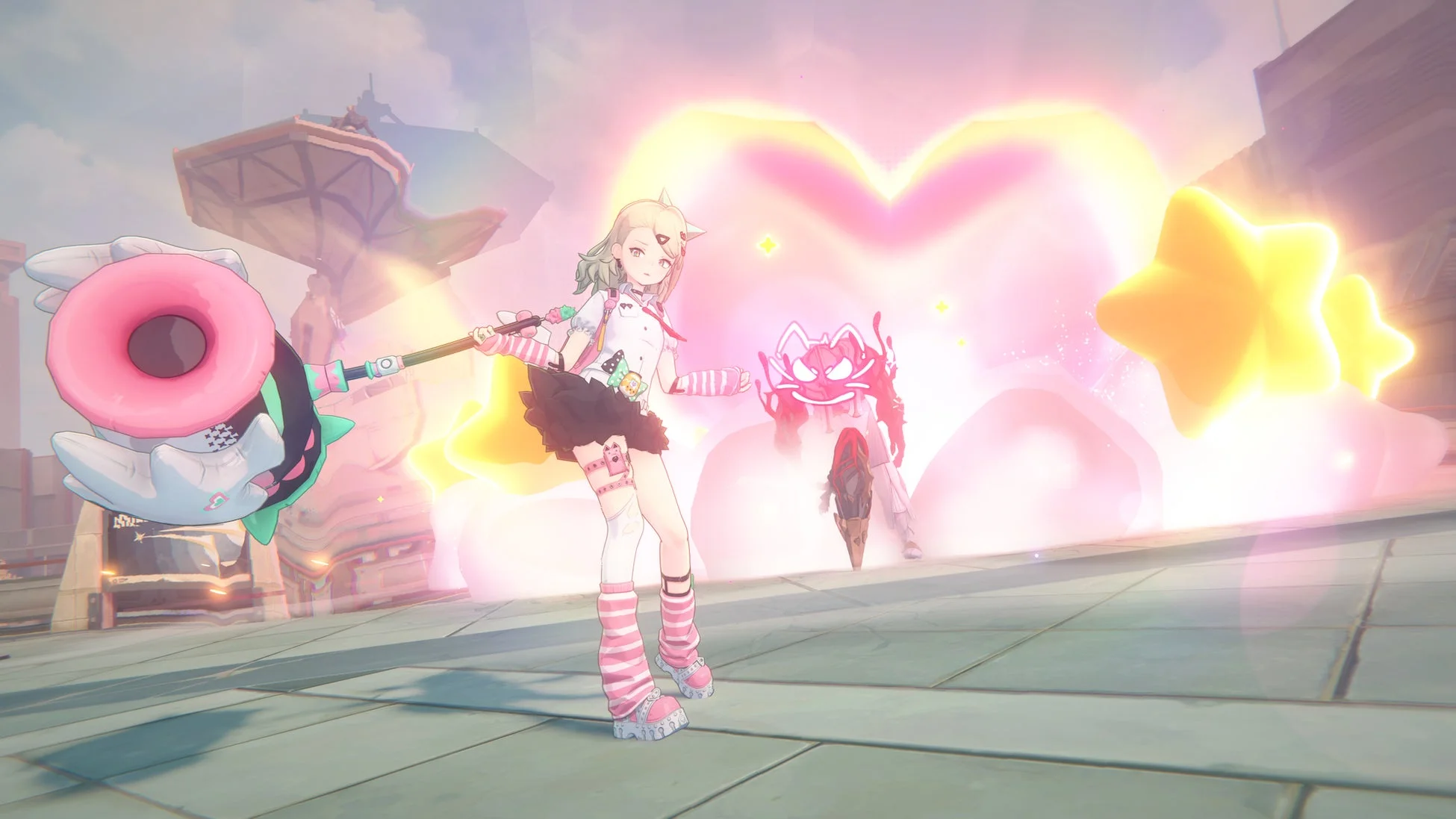 ドーナツハンマーを持つ千夏