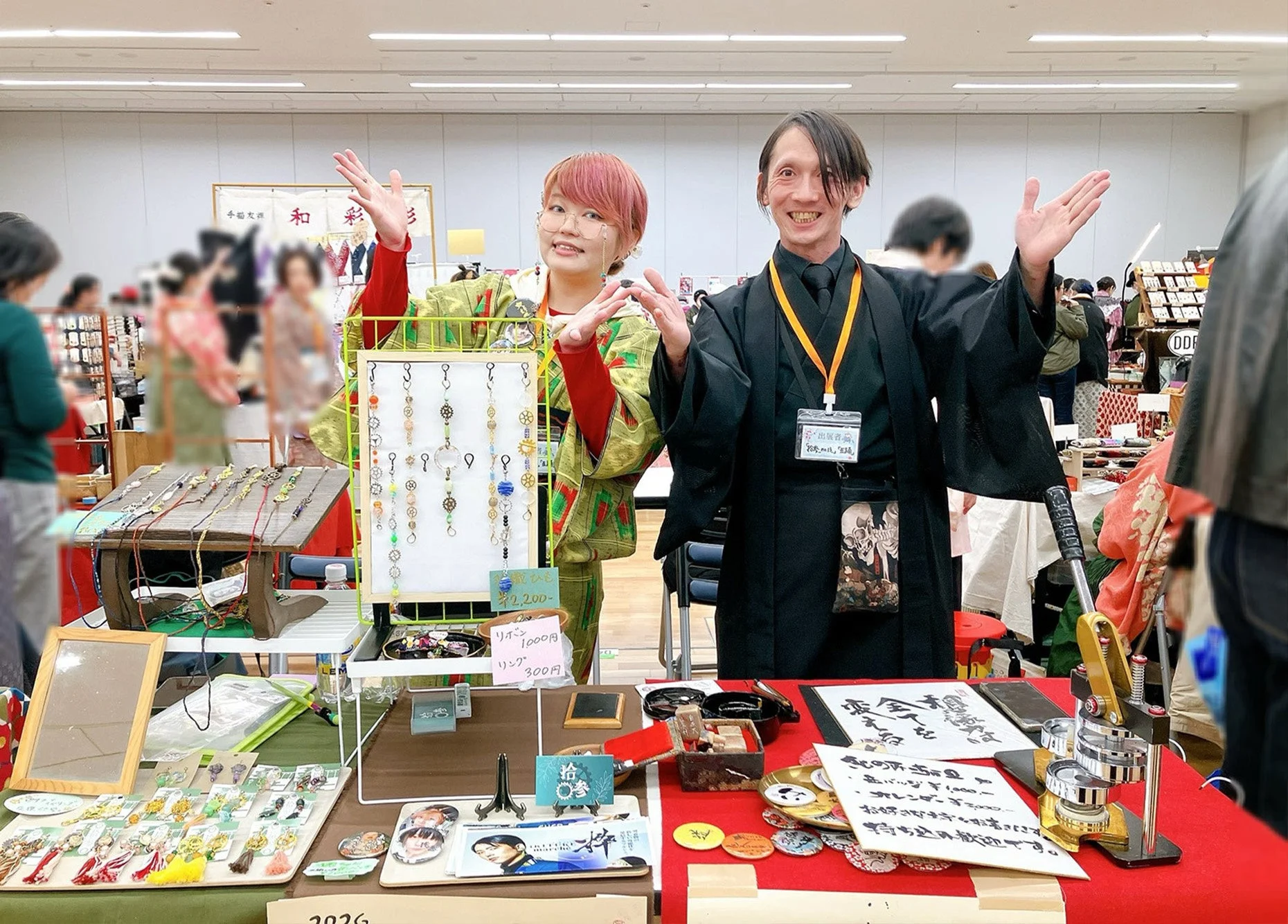 手作り市での出展者の様子