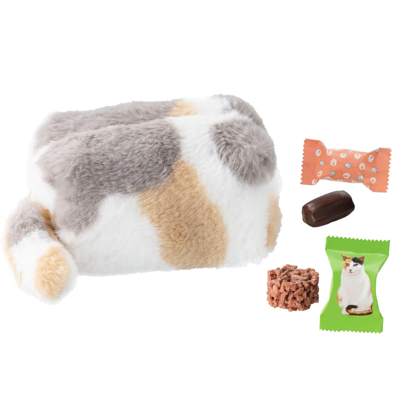 にゃんポーチ(パステル三毛)