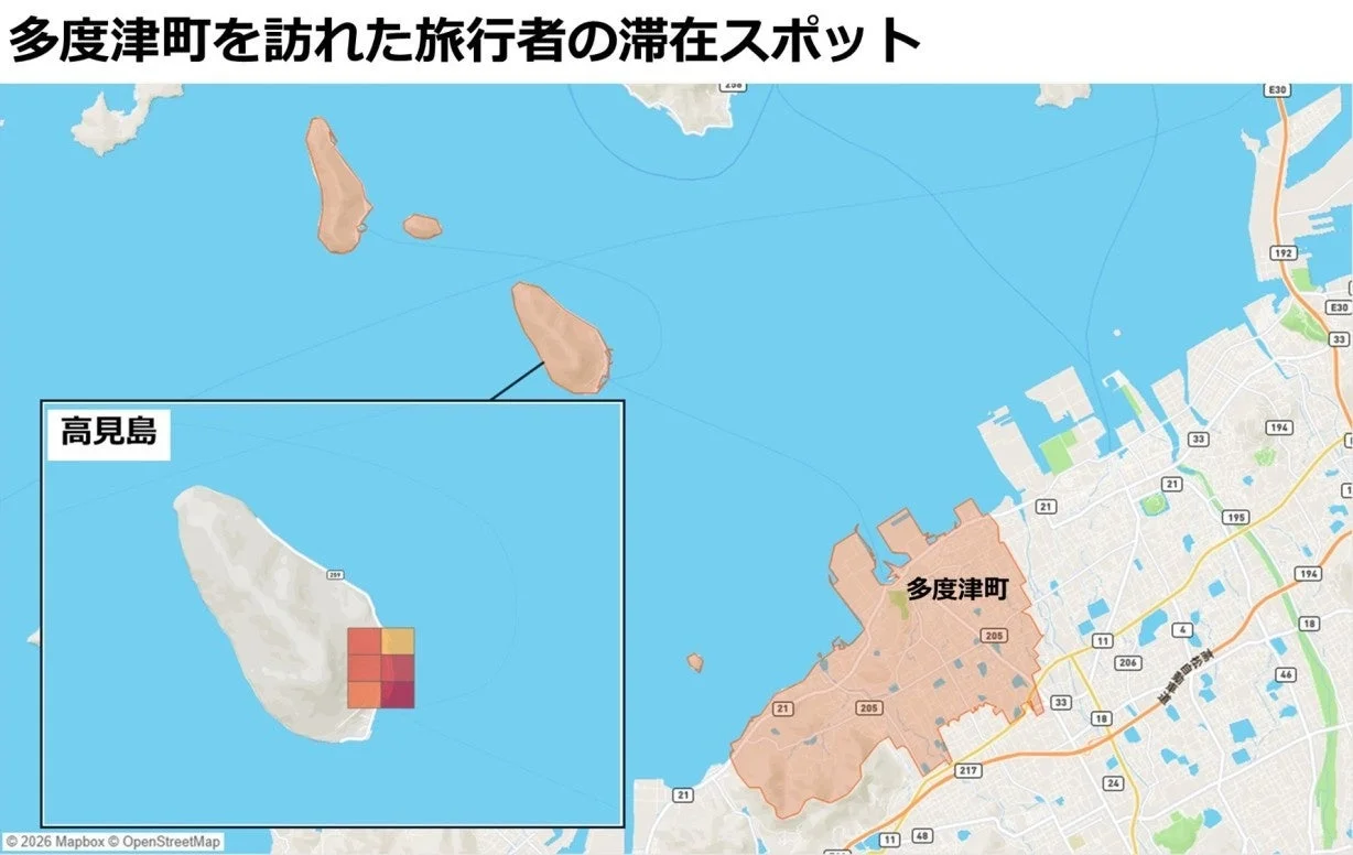 多度津町を訪れた旅行者の滞在スポット