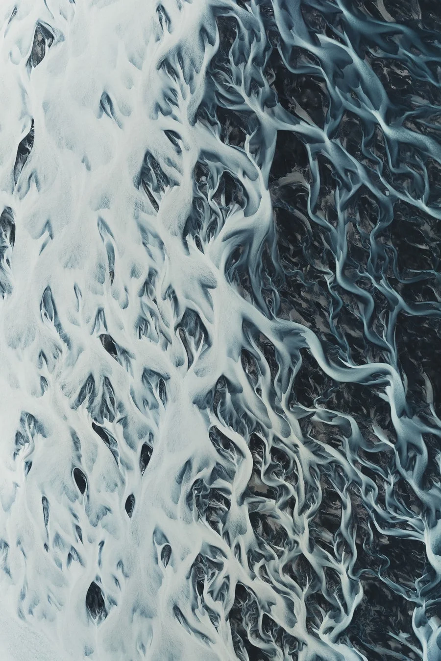 アイスランドの網状河川