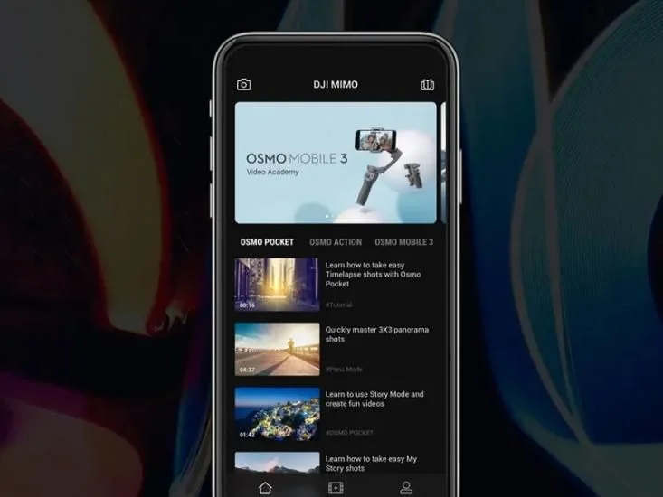 DJI Mimoアプリのチュートリアル画面