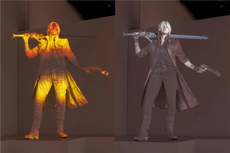 ダンテフィギュアとプロジェクションマッピング