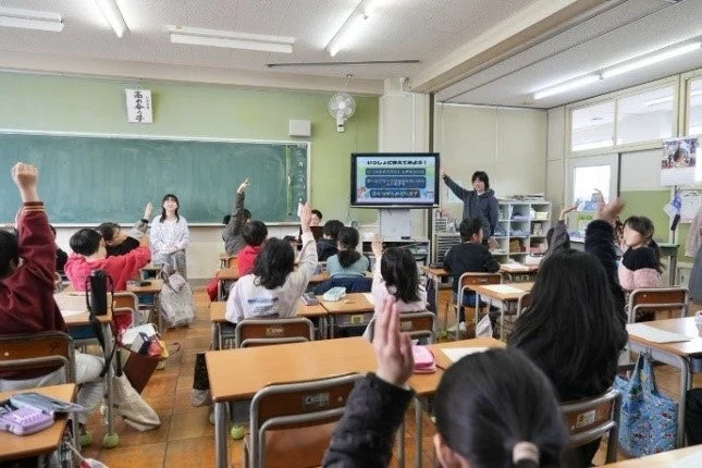 新潟市立鳥屋野中学校での授業風景