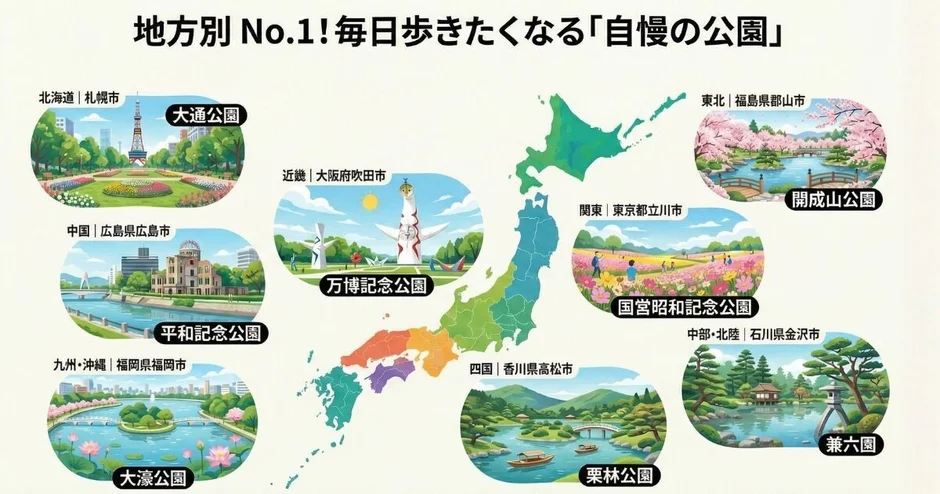 地方別 No.1! 毎日歩きたくなる「自慢の公園」