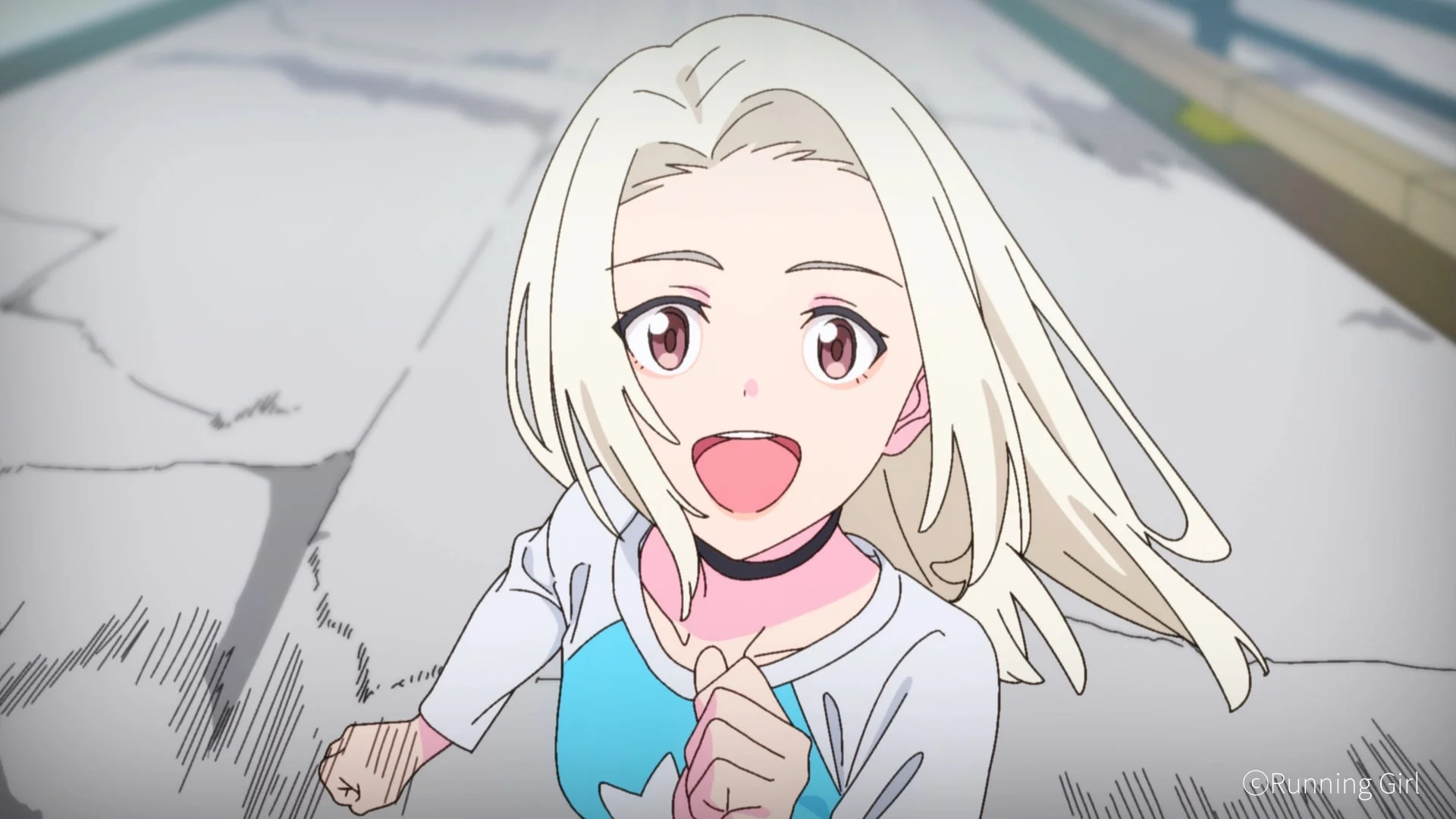 笑顔で走るMichiko