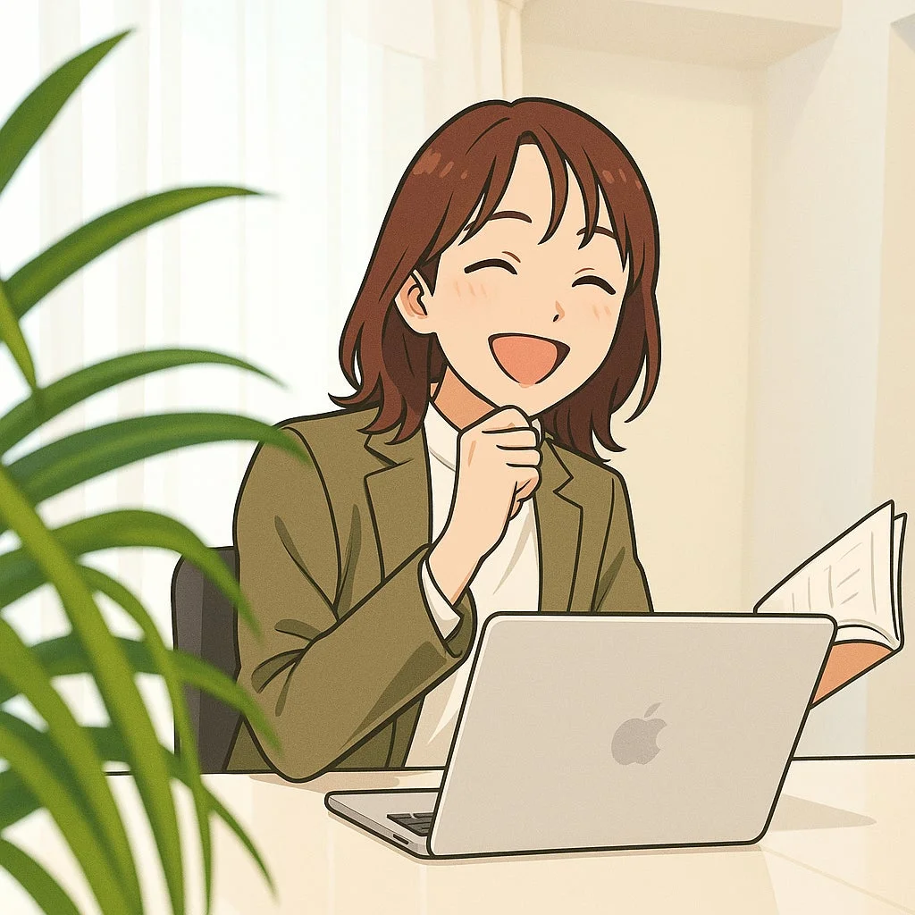 笑顔の女性のイラスト