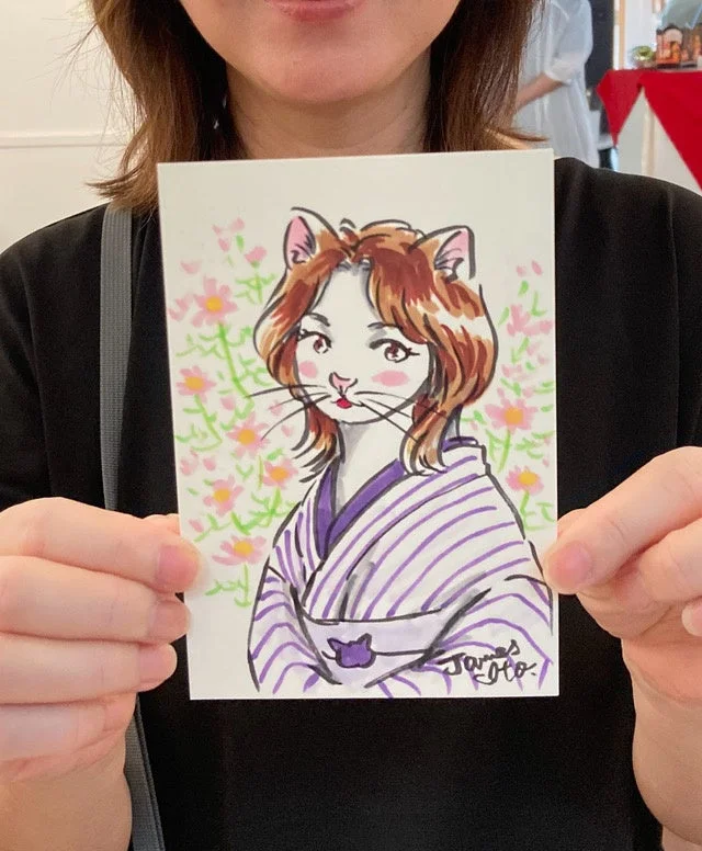 ジェームス伊藤によるネコ化似顔絵