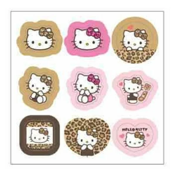 ヒョウ柄ミニステッカー