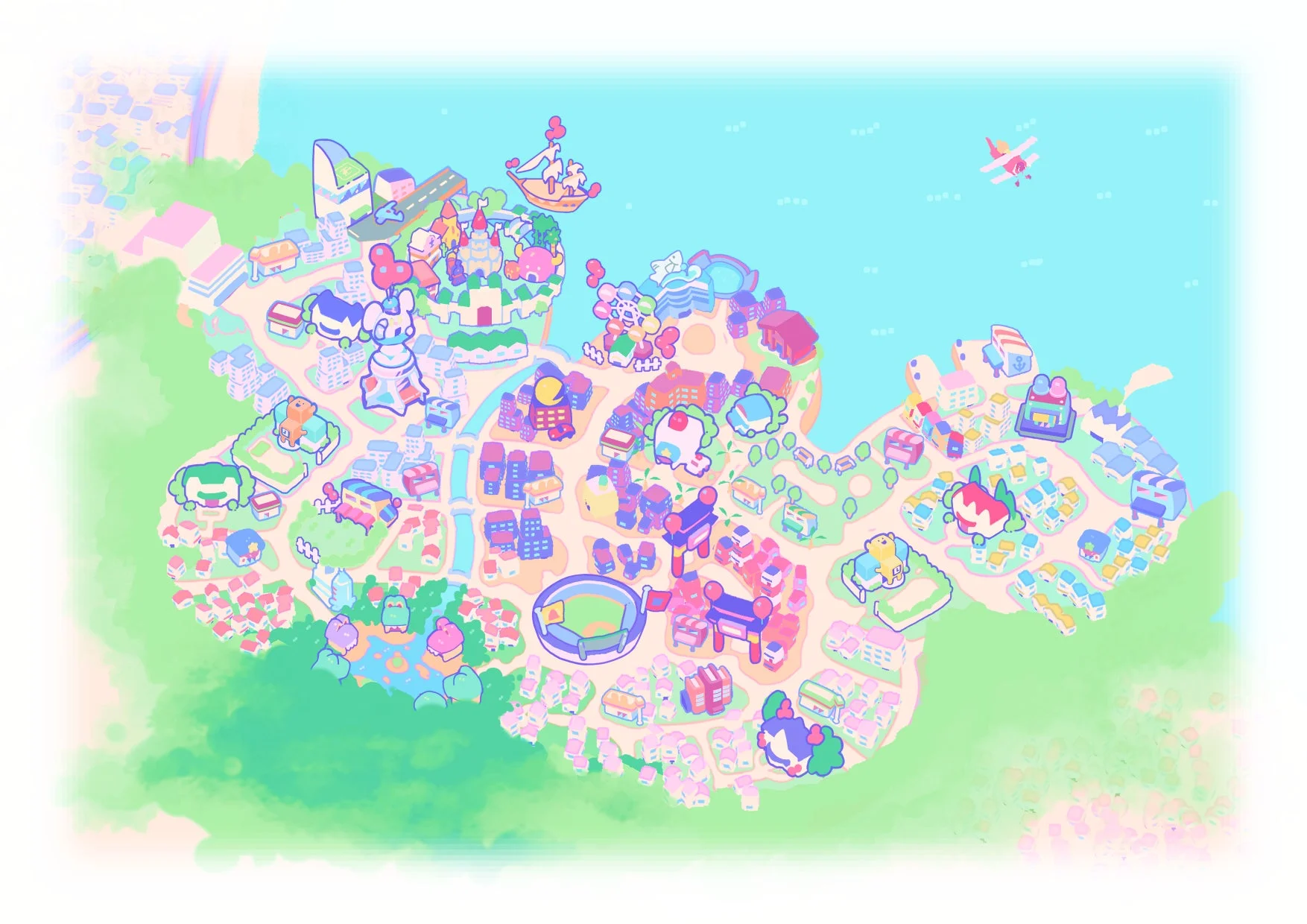 港町カンニャイの地図イラスト