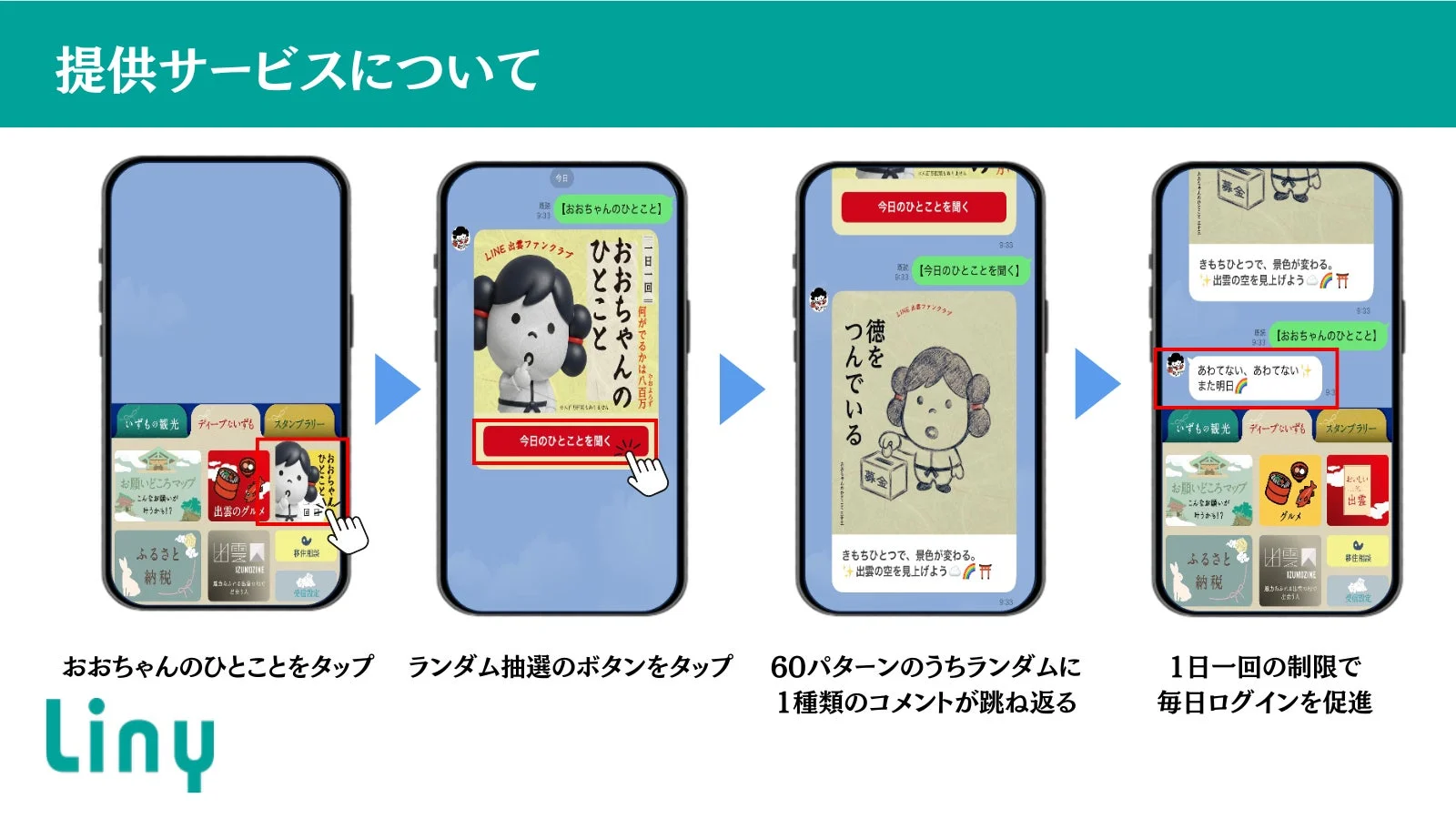 「おおちゃんのひとこと」サービスについて