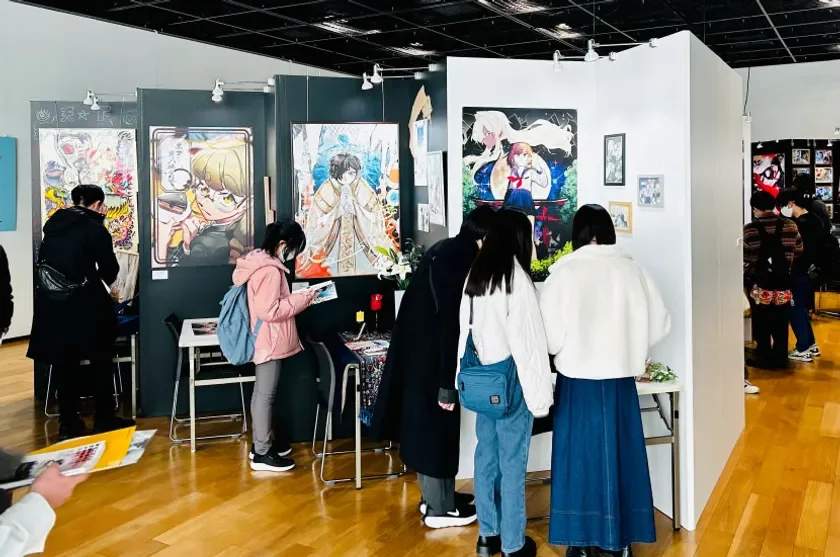 昨年の卒業・修了制作展の様子 マンガ学科