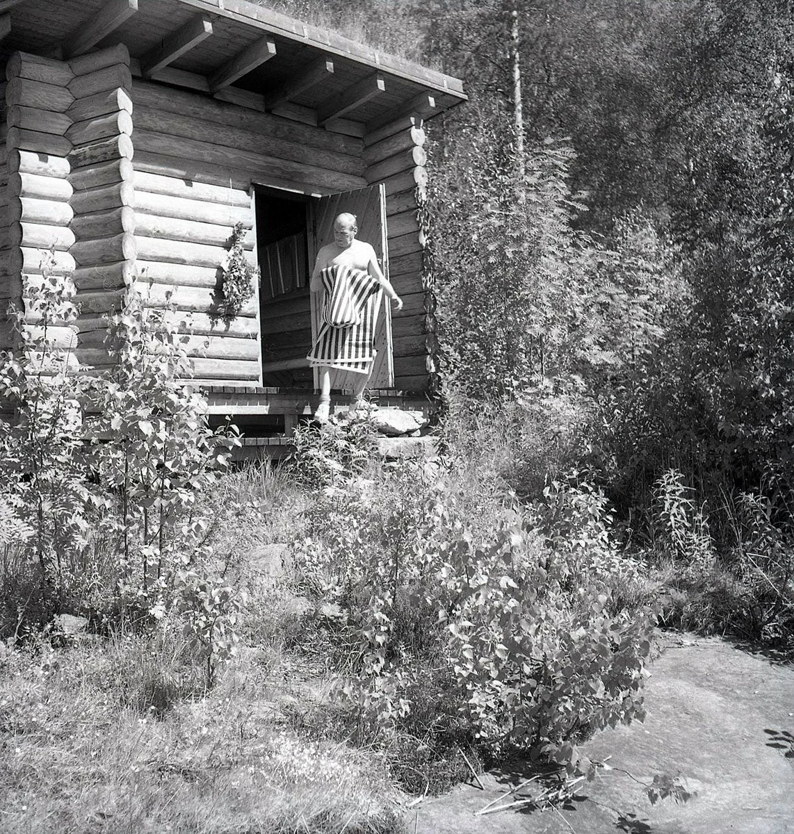 サウナから出てきた人