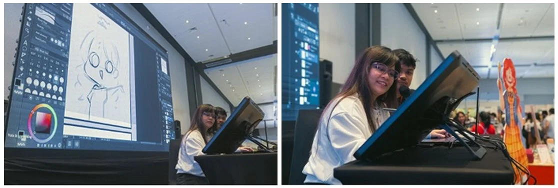 フィリピン Patrons of the Artsでのライブドローイングの様子