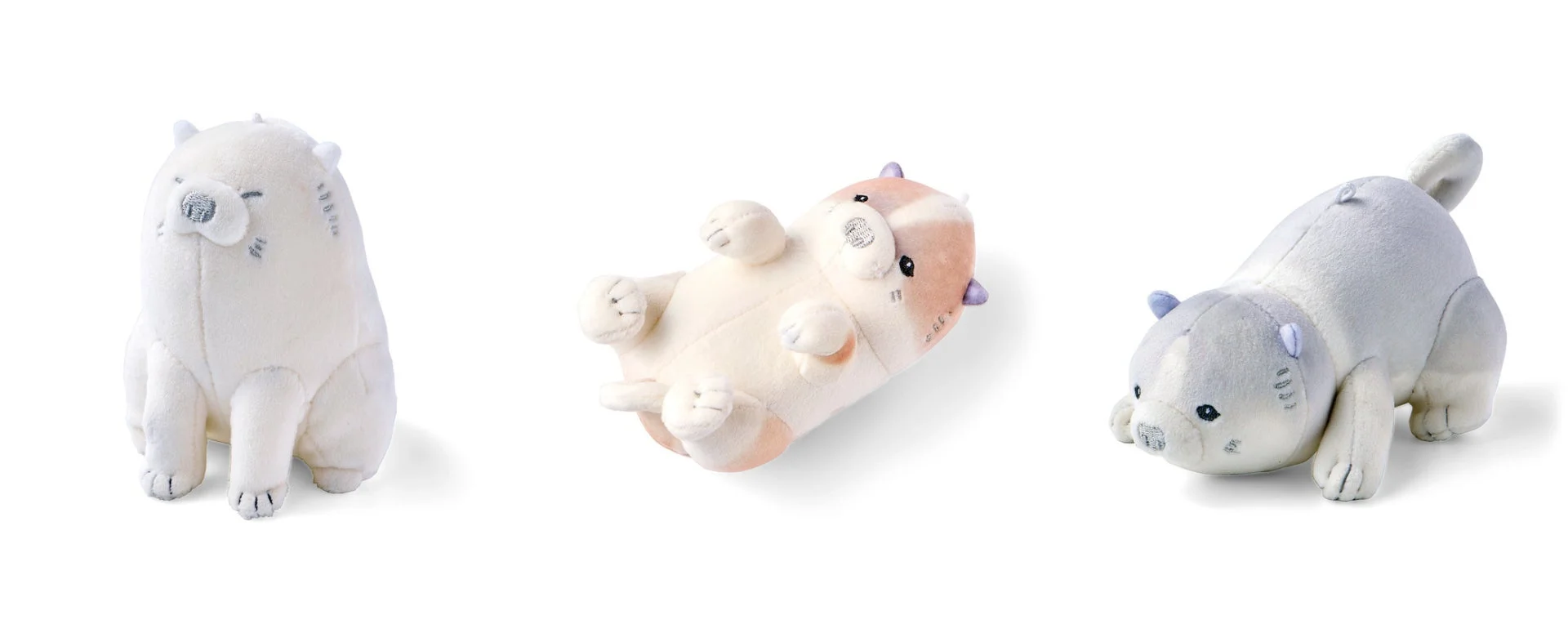 芦雪犬マスコットの3つのポーズ