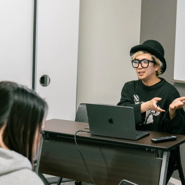 説明会での講演