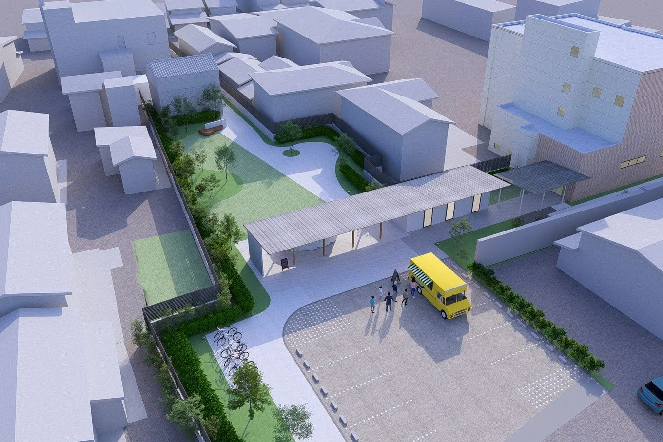 都市開発の鳥瞰図