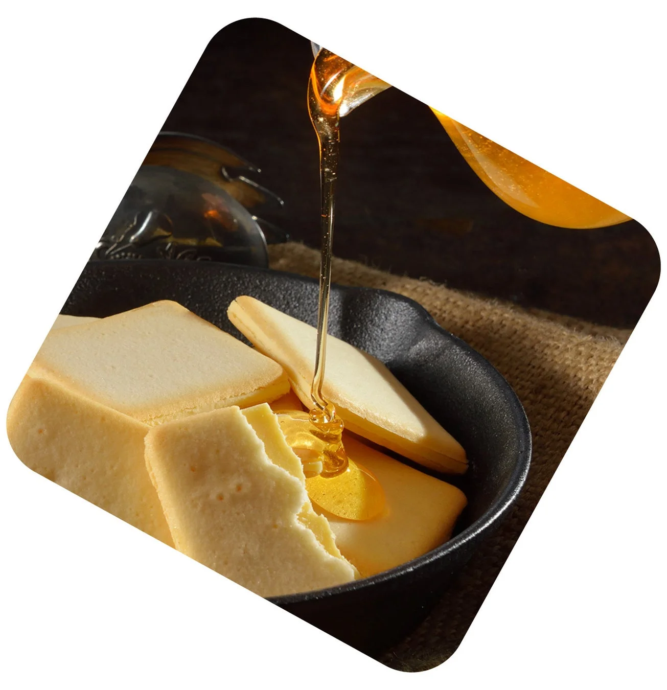 はちみつをかけるスイーツ