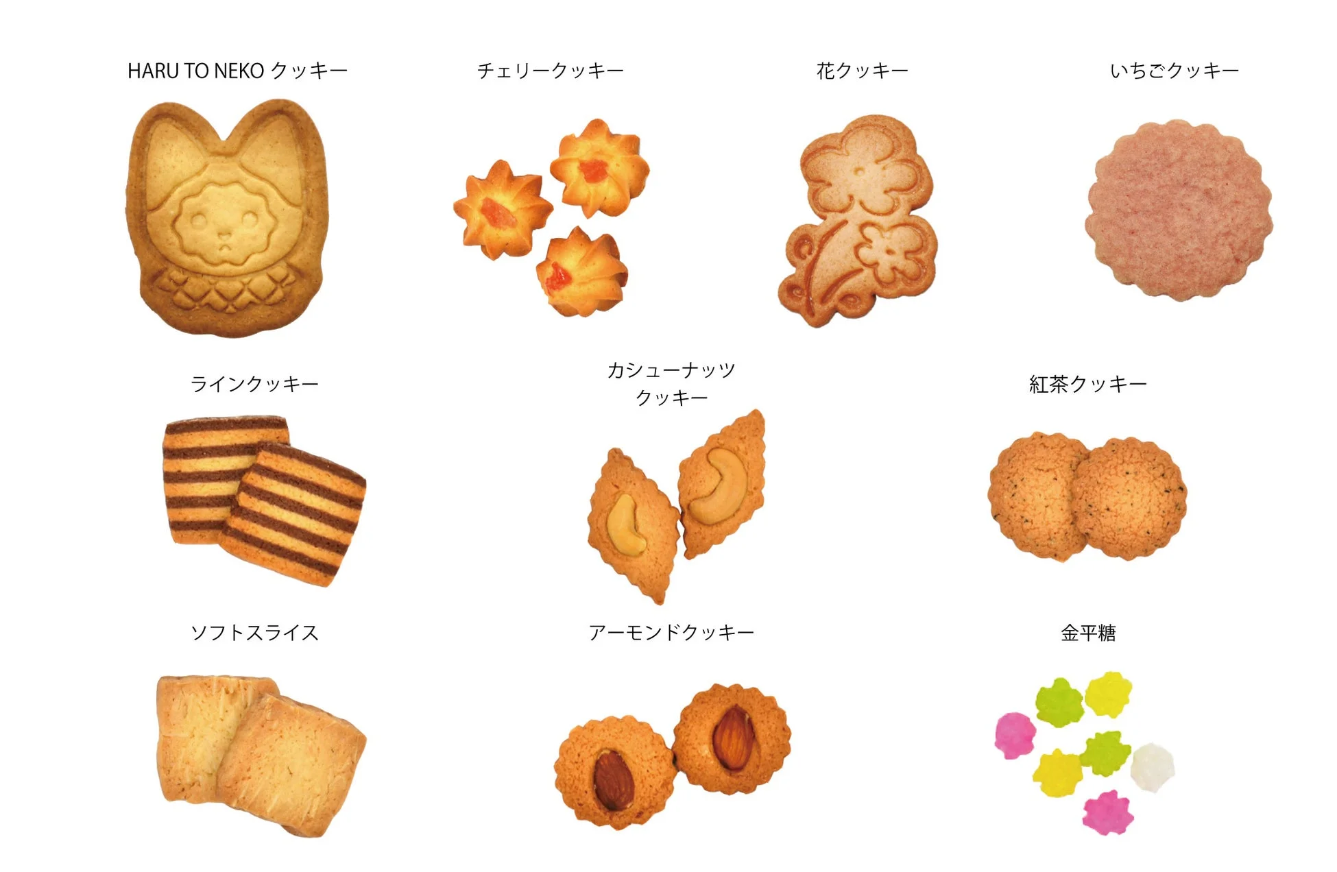 クッキーのラインナップ