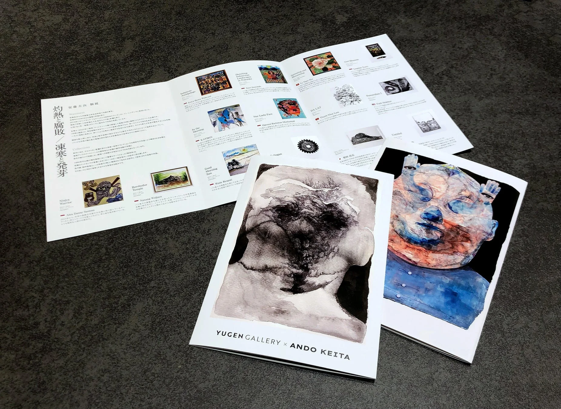 安藤圭汰氏の作品が掲載された特製冊子とコレクション