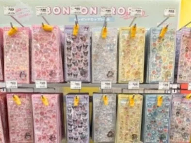 シールが陳列された売り場の様子