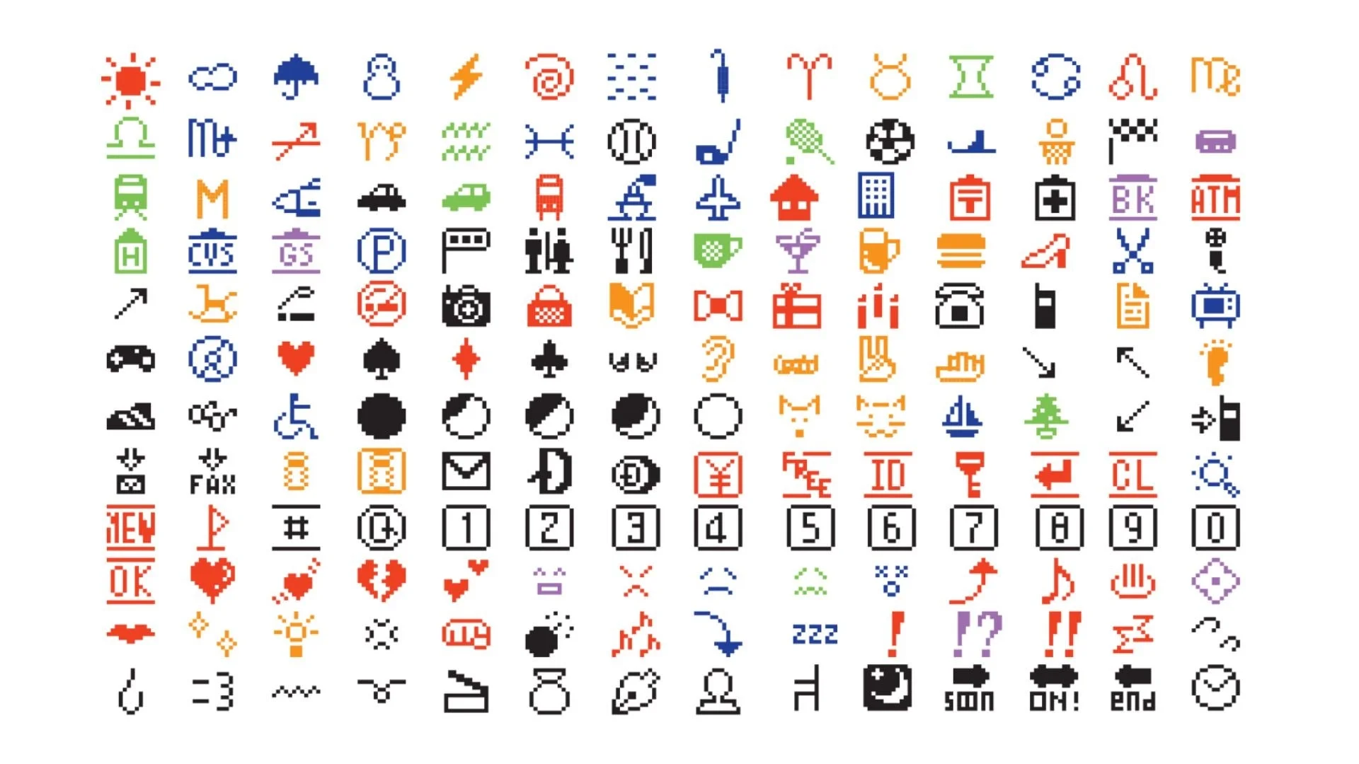 ピクセルアートの絵文字コレクション