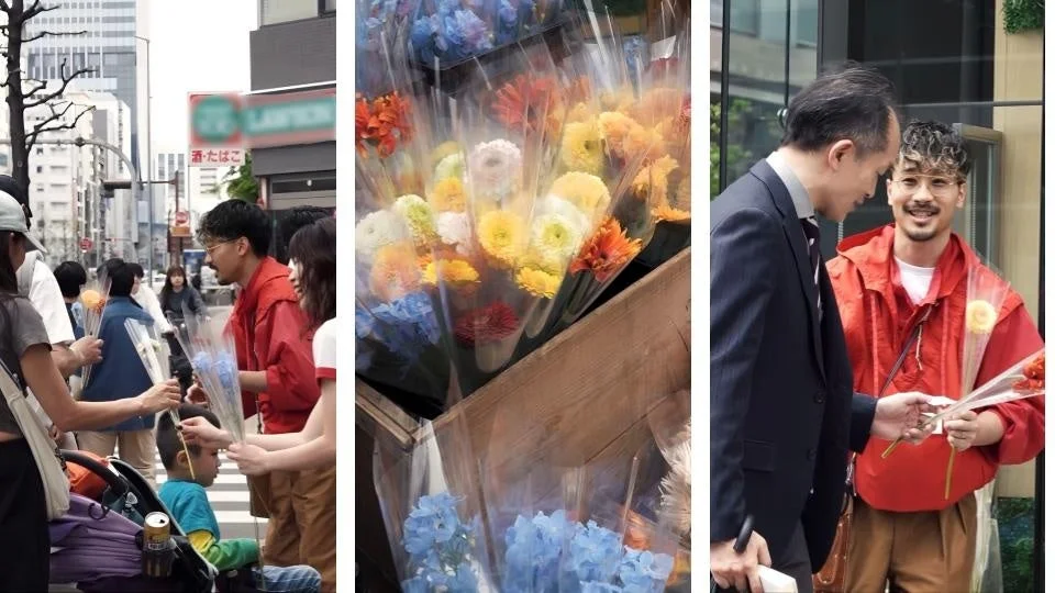 FREE FLOWER 配布風景