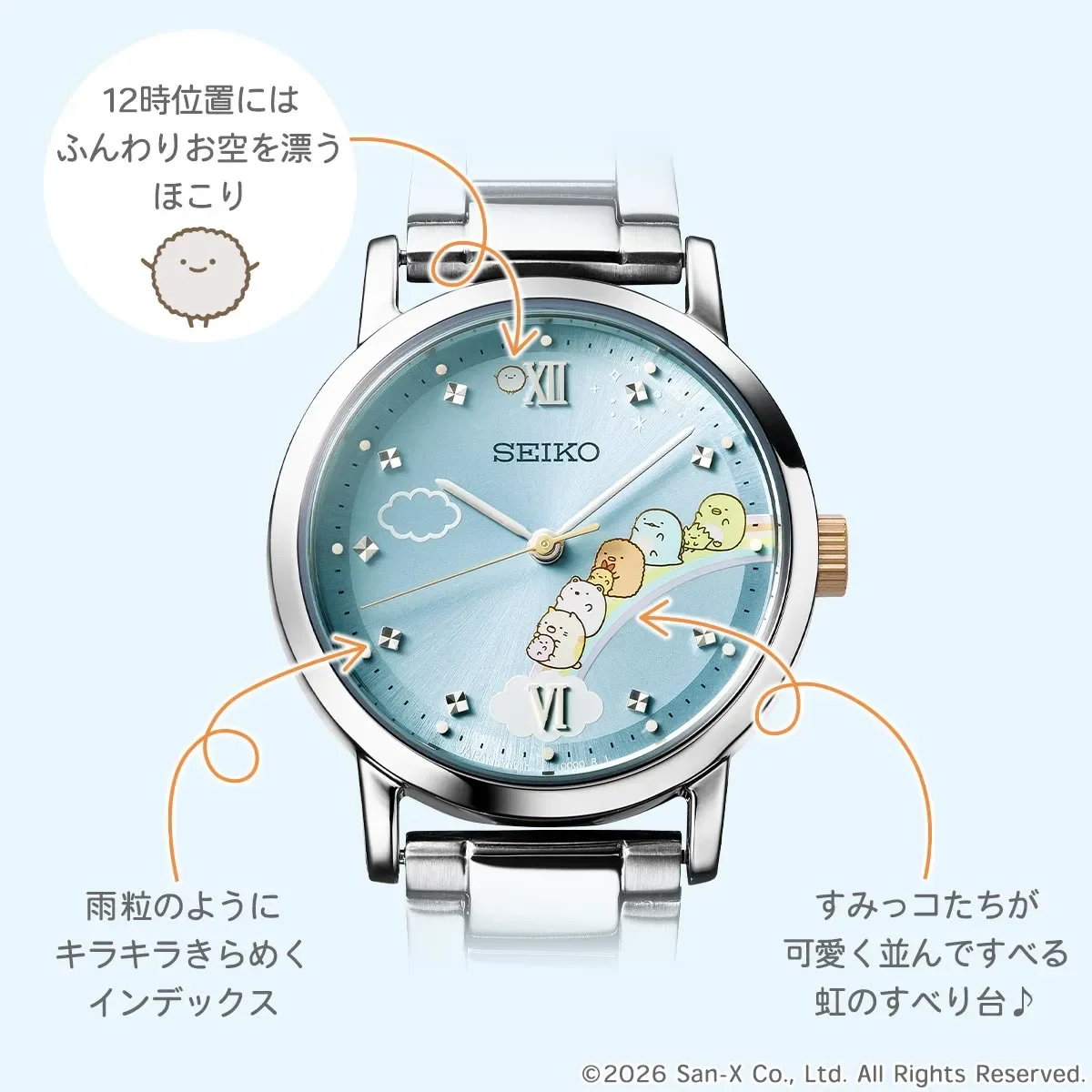 文字盤のすみっコたち