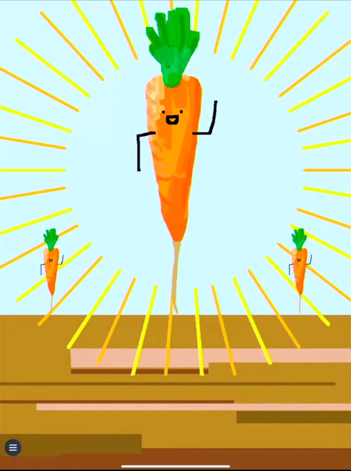 ニンジン収穫ゲームのイラスト