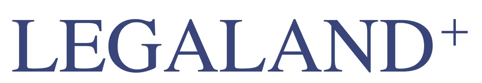 「LEGALAND+」と書かれたロゴ画像です。白背景に濃い青色の文字で表示されており、法律関連のサービスやブランド名を示唆しています。