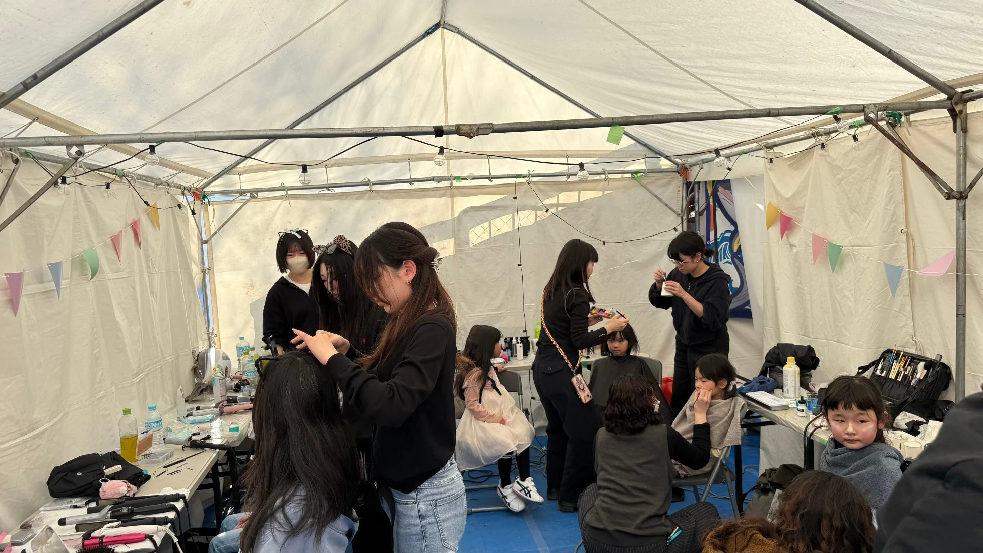 ヘアメイクの様子