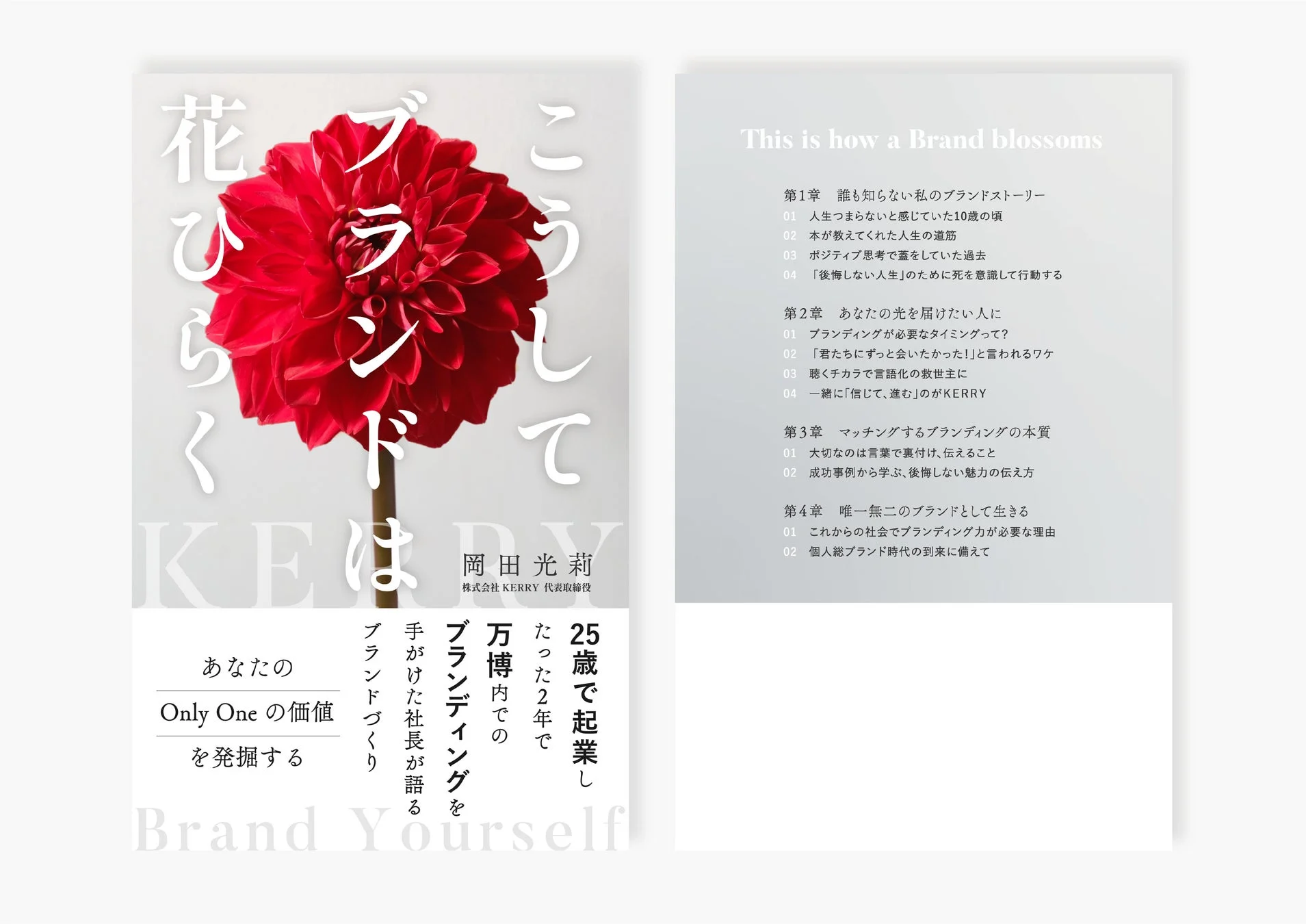 書籍「こうしてブランドは花ひらく」の表紙