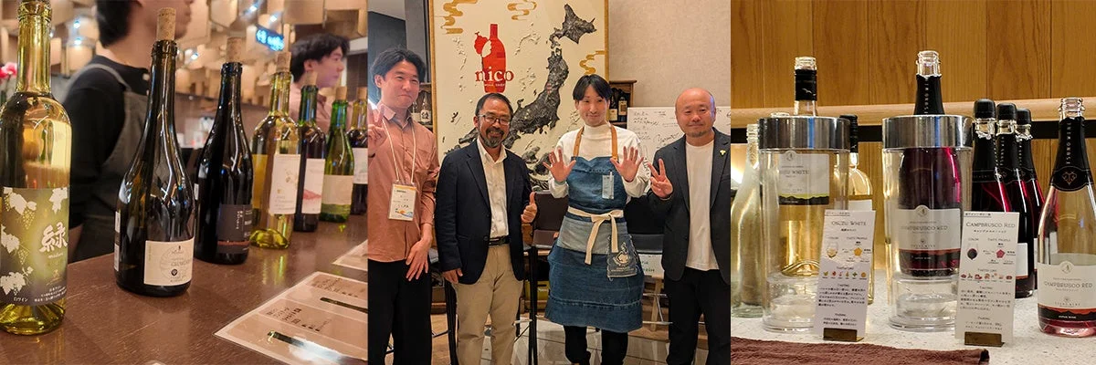 ワインの試飲会または販売イベントの様子