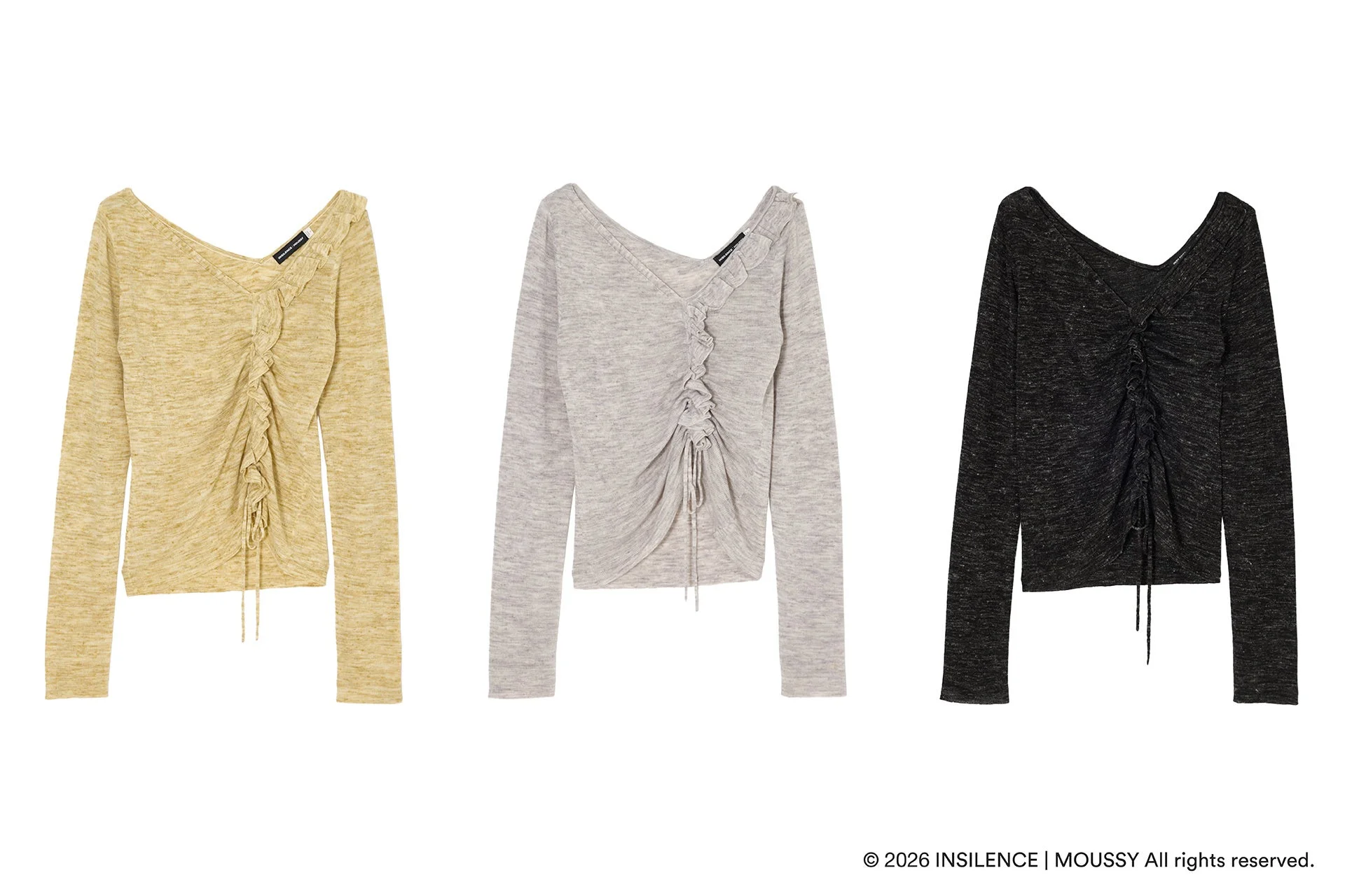 INSILENCE GATHER KNIT TOP