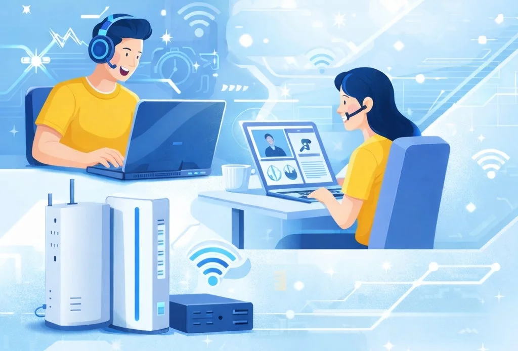 オンラインコミュニケーションとWi-Fi機器