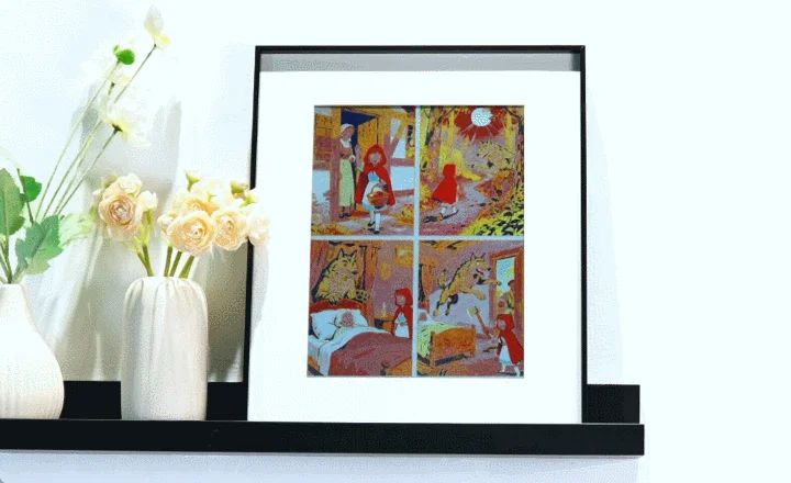 赤ずきんのイラストフレーム