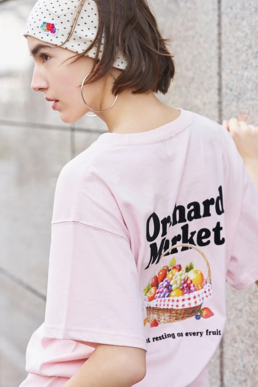 バスケットプリントビッグシルエットTシャツ