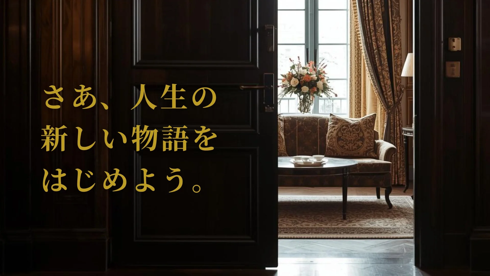 新しい始まりを予感させる豪華なリビングルームの画像