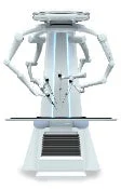 白い手術支援ロボット