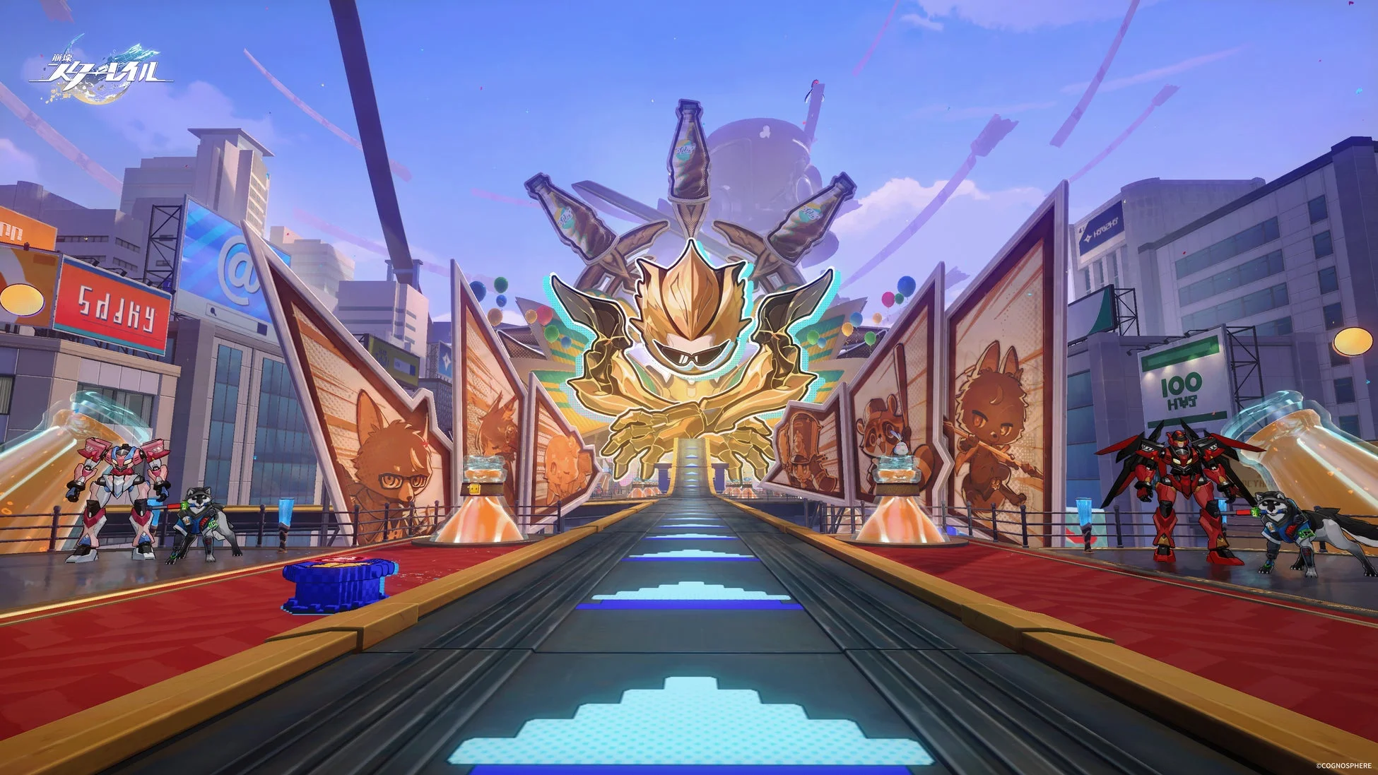 ゲーム,崩壊スターレイル,未来都市,イベント,ロボット,キャラクター,SF,ファンタジー,動物,プロモーション,3D