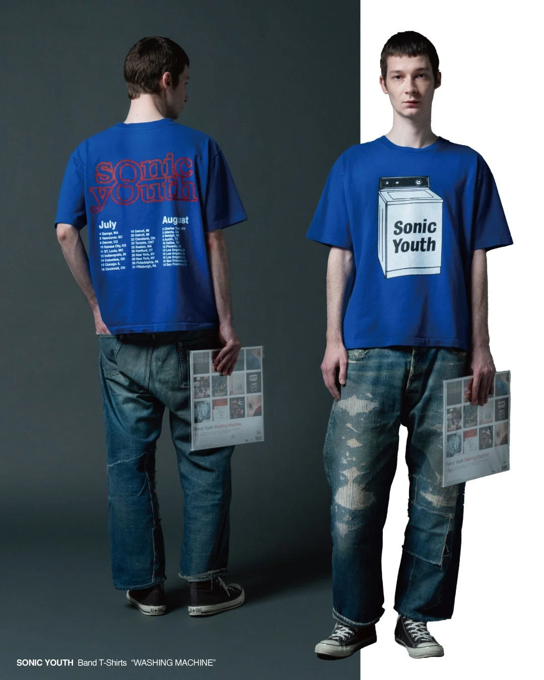 SONIC YOUTH, バンドTシャツ, ファッション, メンズファッション, デニム, ジーンズ, スニーカー, カジュアル, 洗濯機, ツアーT, アパレル, モデル, ストリートファッション