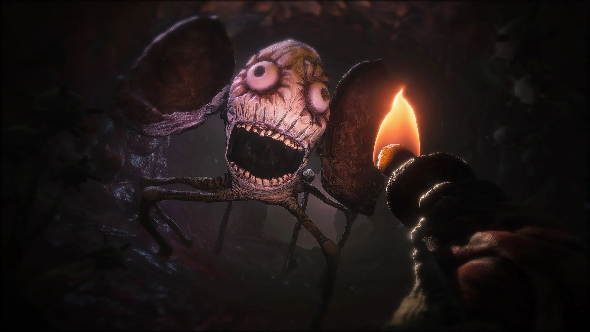 口を開ける巨大なクリーチャー