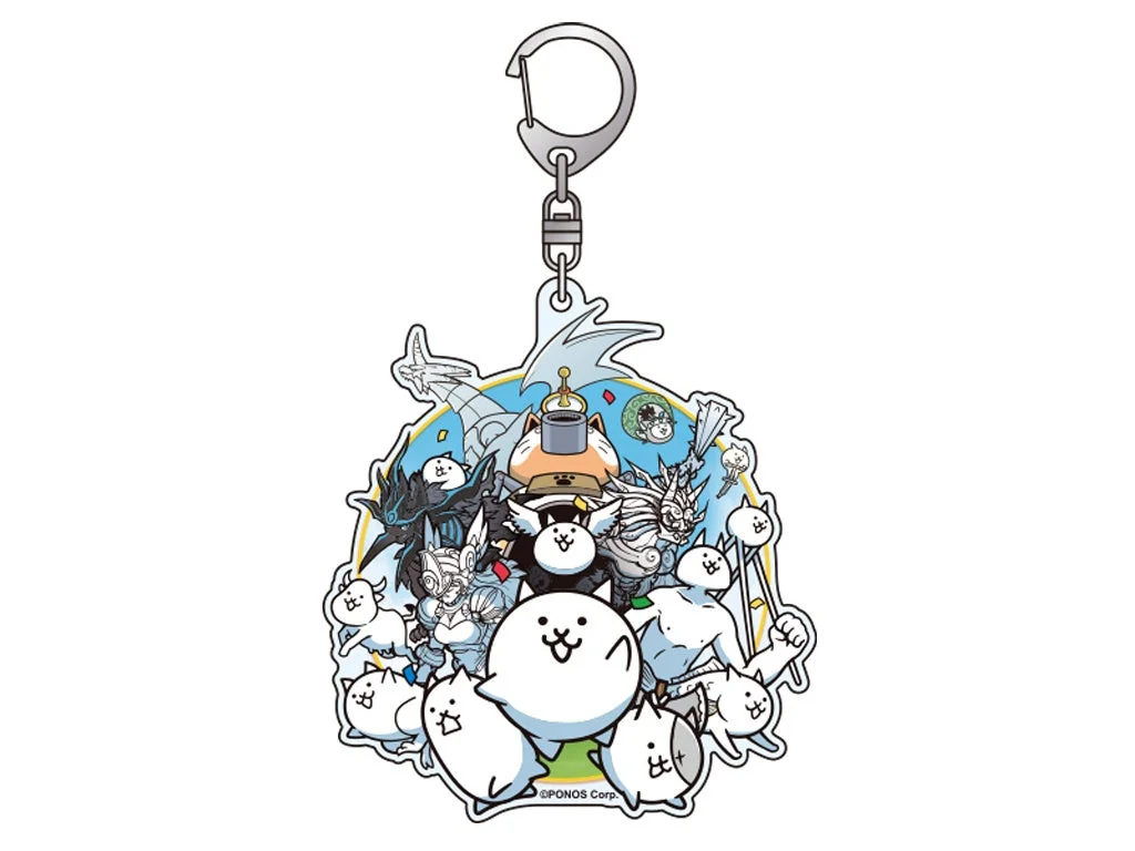 にゃんこ大戦争の様々なキャラクターが集合したアクリルキーホルダー