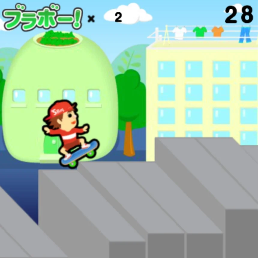 スケートボードゲーム画面